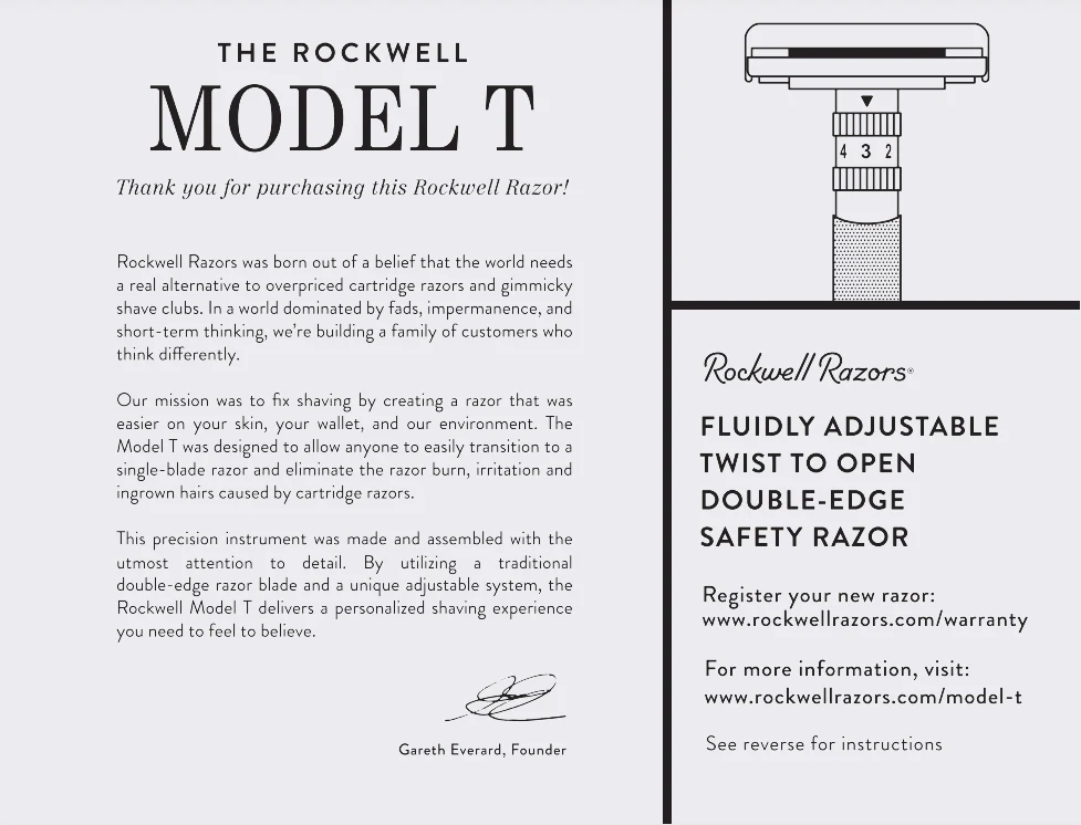 Rockwell T2 Dial Adjustable Safety Razor - Image 12